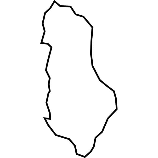 bản đồ của Albania bản đồ véc tơ