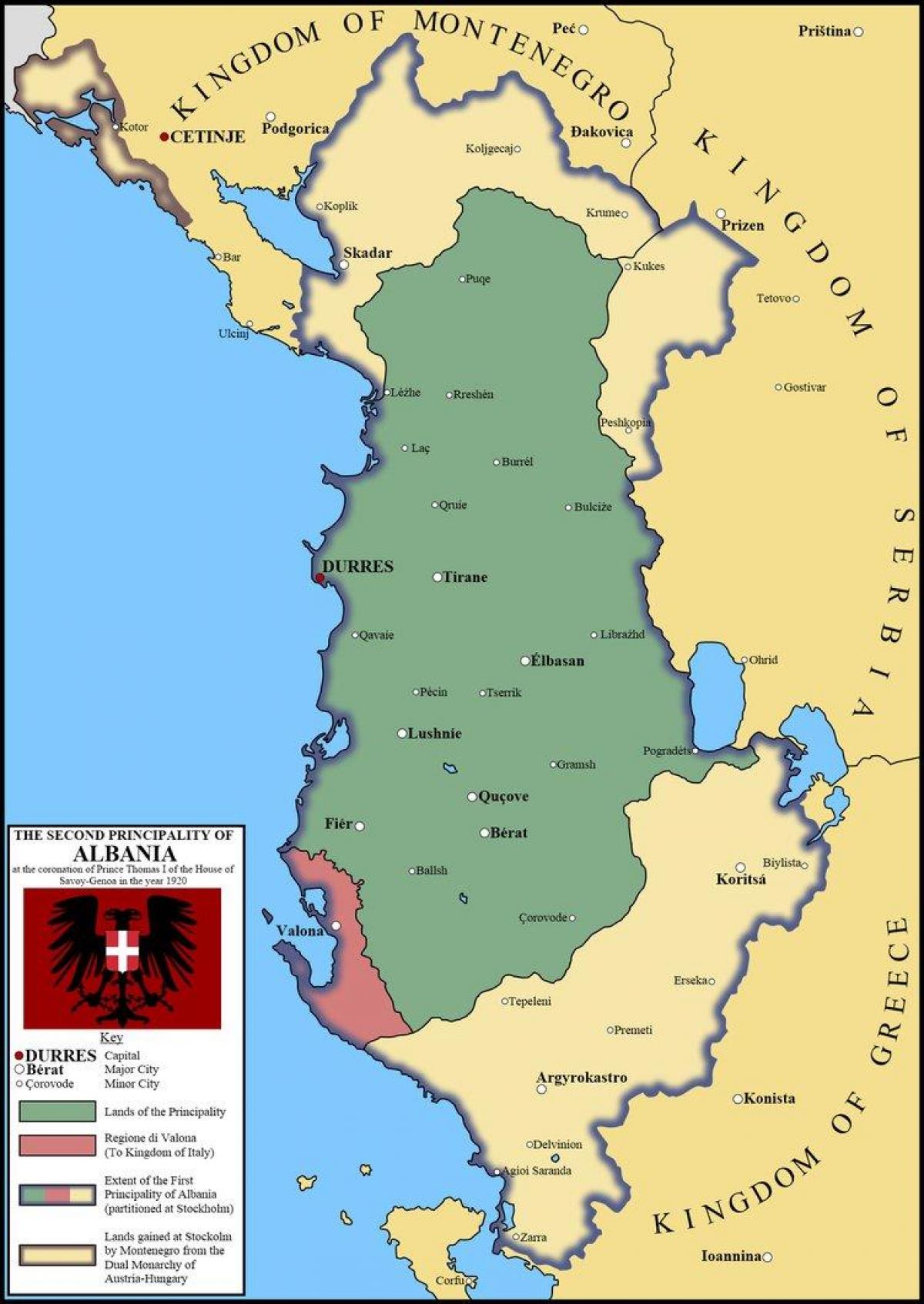 bản đồ của durres Albania