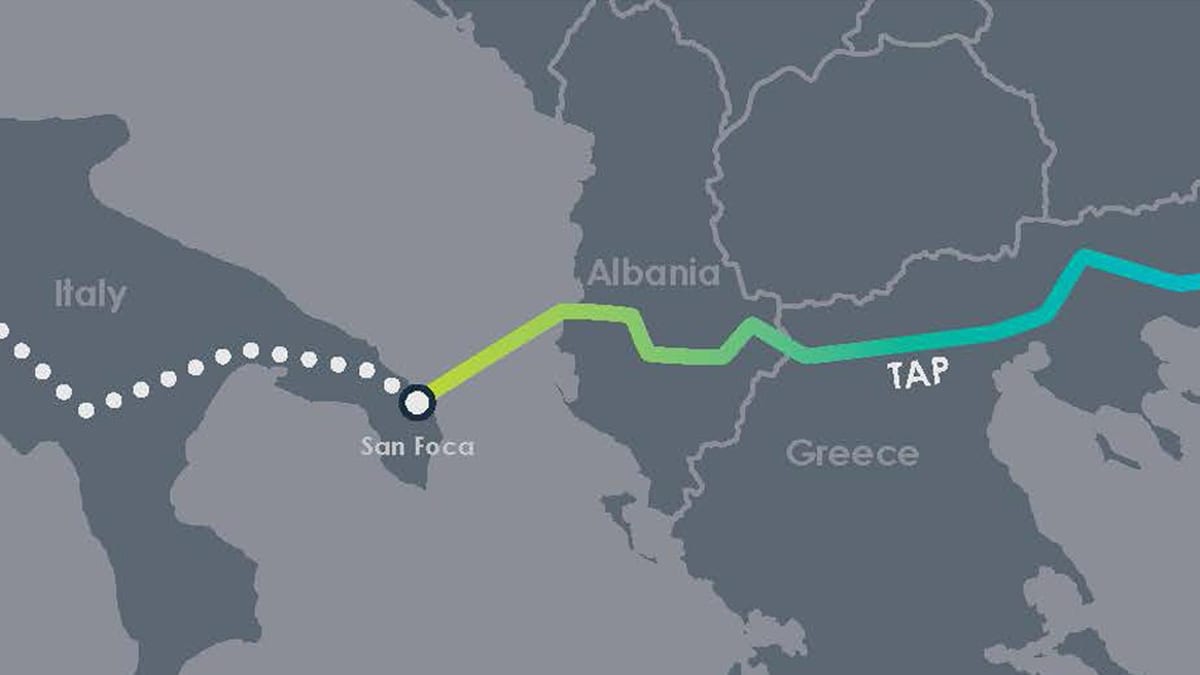 bản đồ của chạm Albania