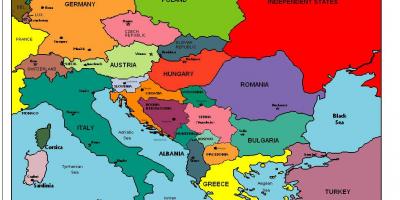 Bản đồ châu âu đang ở Albania