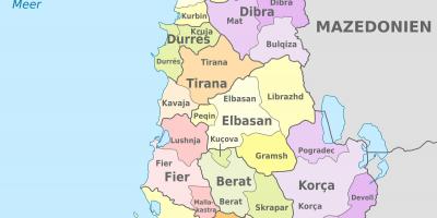Bản đồ của Albania chính trị