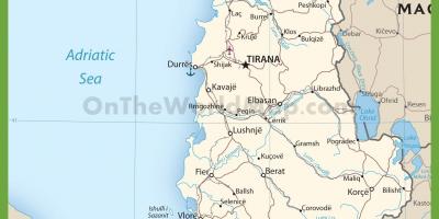 Albania đường bản đồ