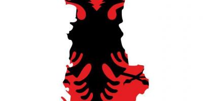 Bản đồ của Albania cờ