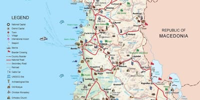 Dhermi bản đồ Albania
