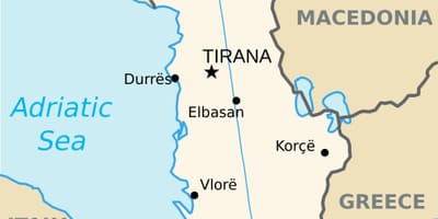 Bản đồ theo con đường được Albania